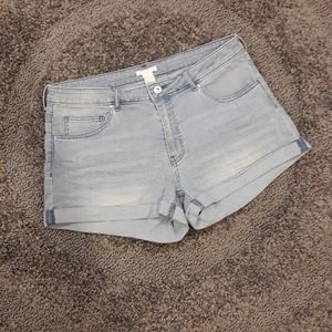 Light Wash Denim Shorts